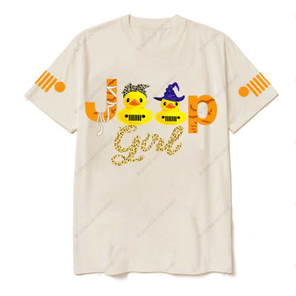 Jp Leopard print Girl Halloween Rubber Duck T-shirt