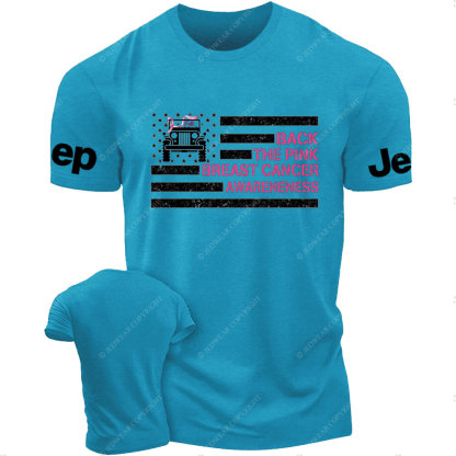 Back The Pink Breast Cancer Awareneness Pink Flag Jp Ribbon Faith T-Shirt