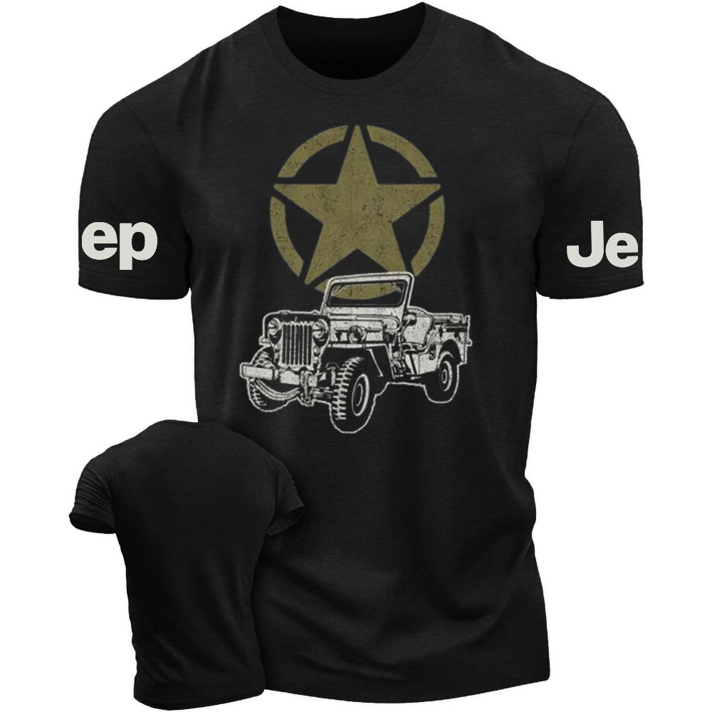 Vintage-Look Army Jp with Military Star 4x4 T-Shirt