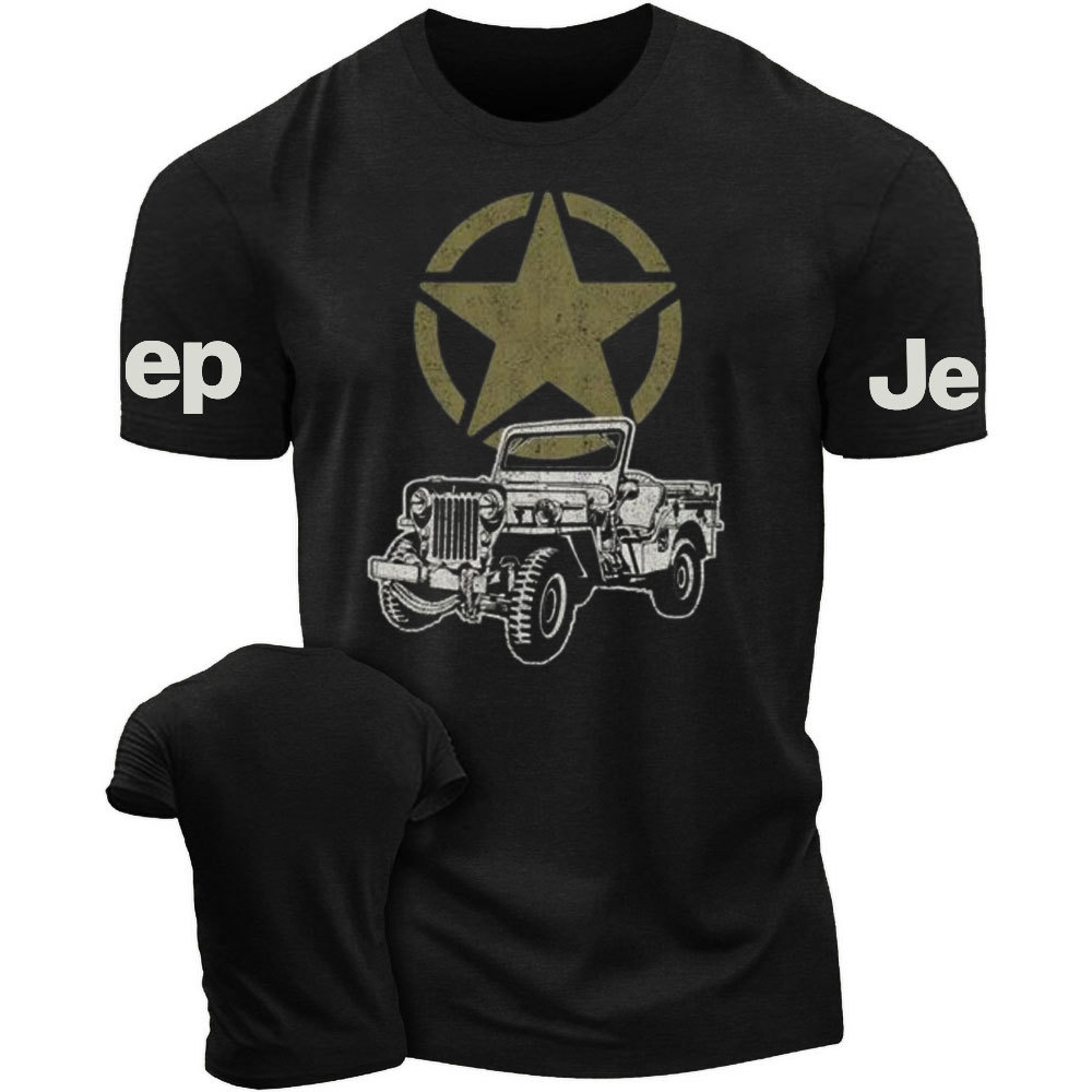 Vintage-Look Army Jp with Military Star 4x4 T-Shirt