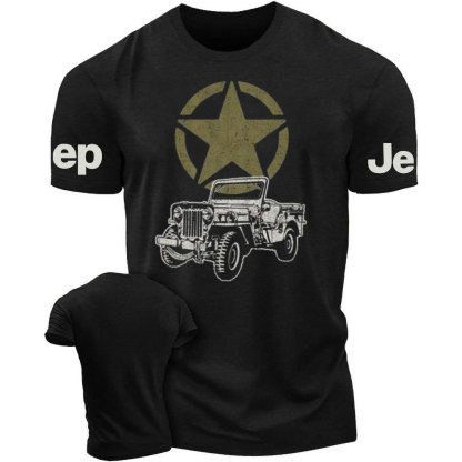 Vintage-Look Army Jp with Military Star 4x4 T-Shirt