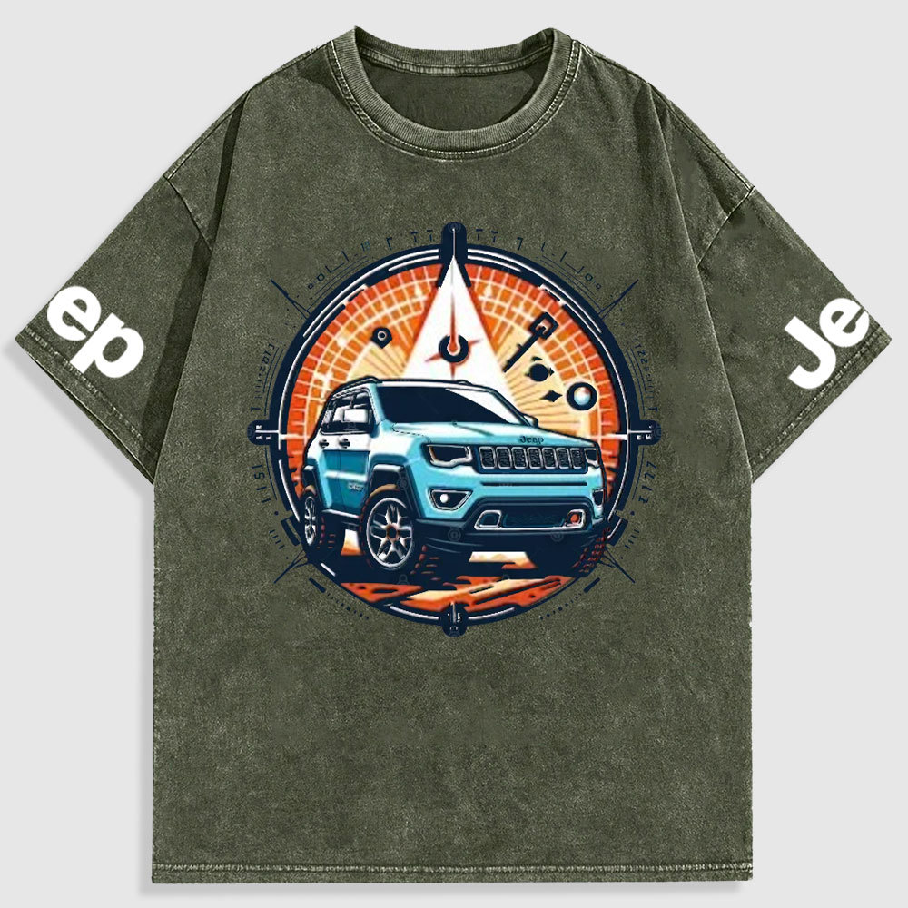 Jp Compass Colorful Washed T-Shirt