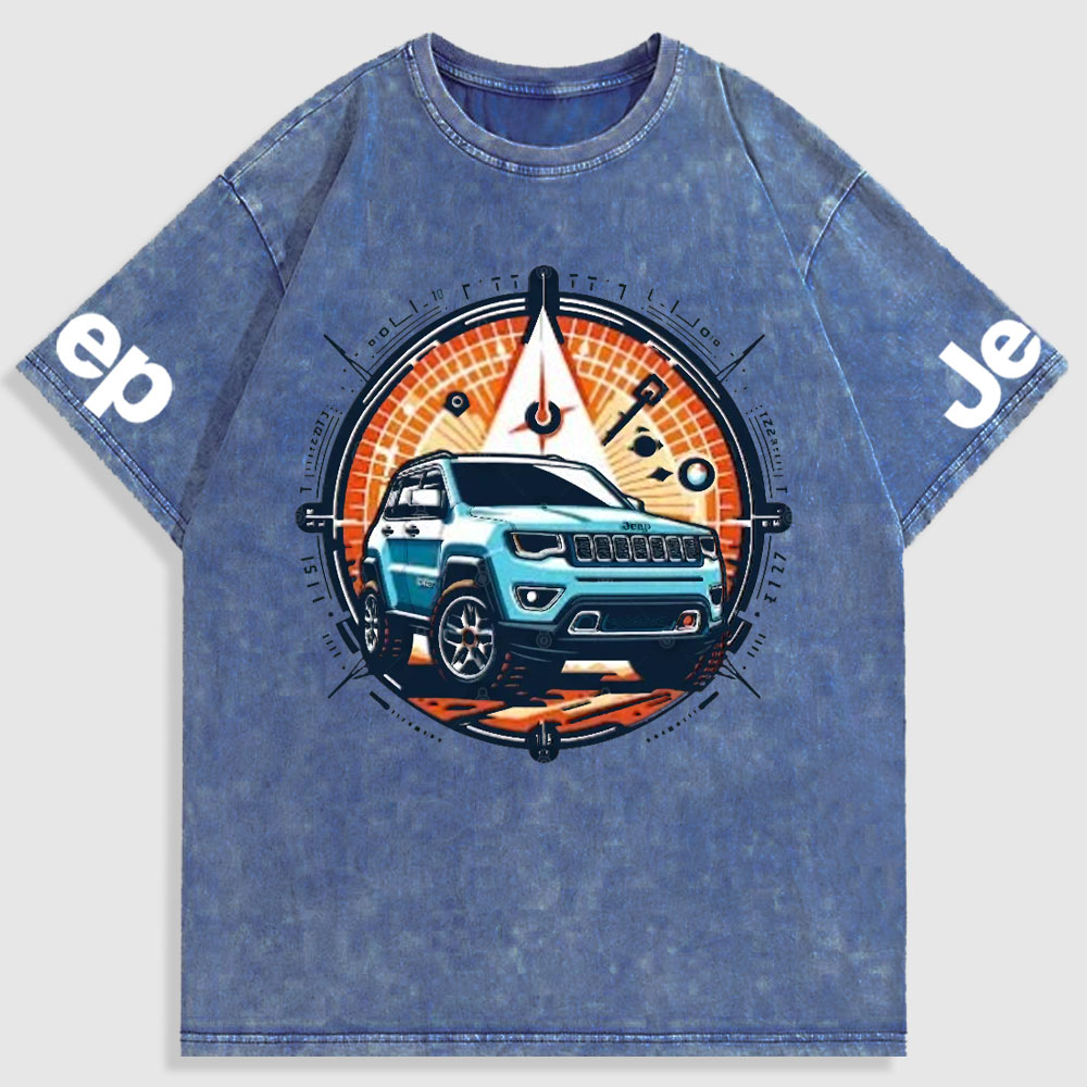 Jp Compass Colorful Washed T-Shirt