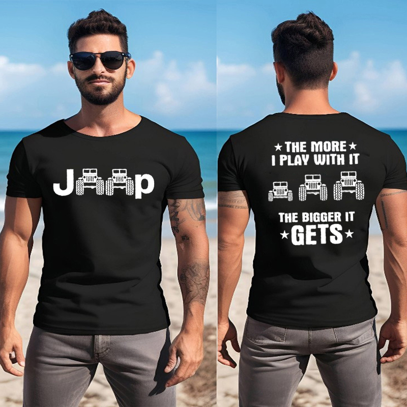 Jps The More I Play With It The Bigger I Get Double-sided Design T-Shirt