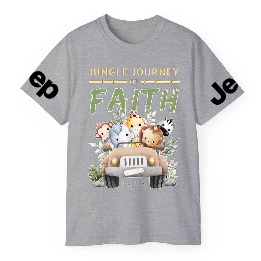 Jungle Journey of Faith Cute Christian Safari on Unisex Jp T-Shirt