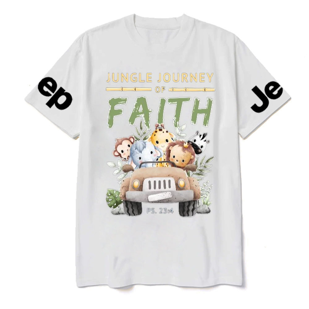 Jungle Journey of Faith Cute Christian Safari on Unisex Jp T-Shirt