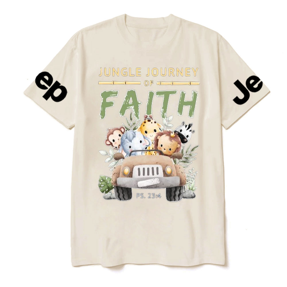 Jungle Journey of Faith Cute Christian Safari on Unisex Jp T-Shirt