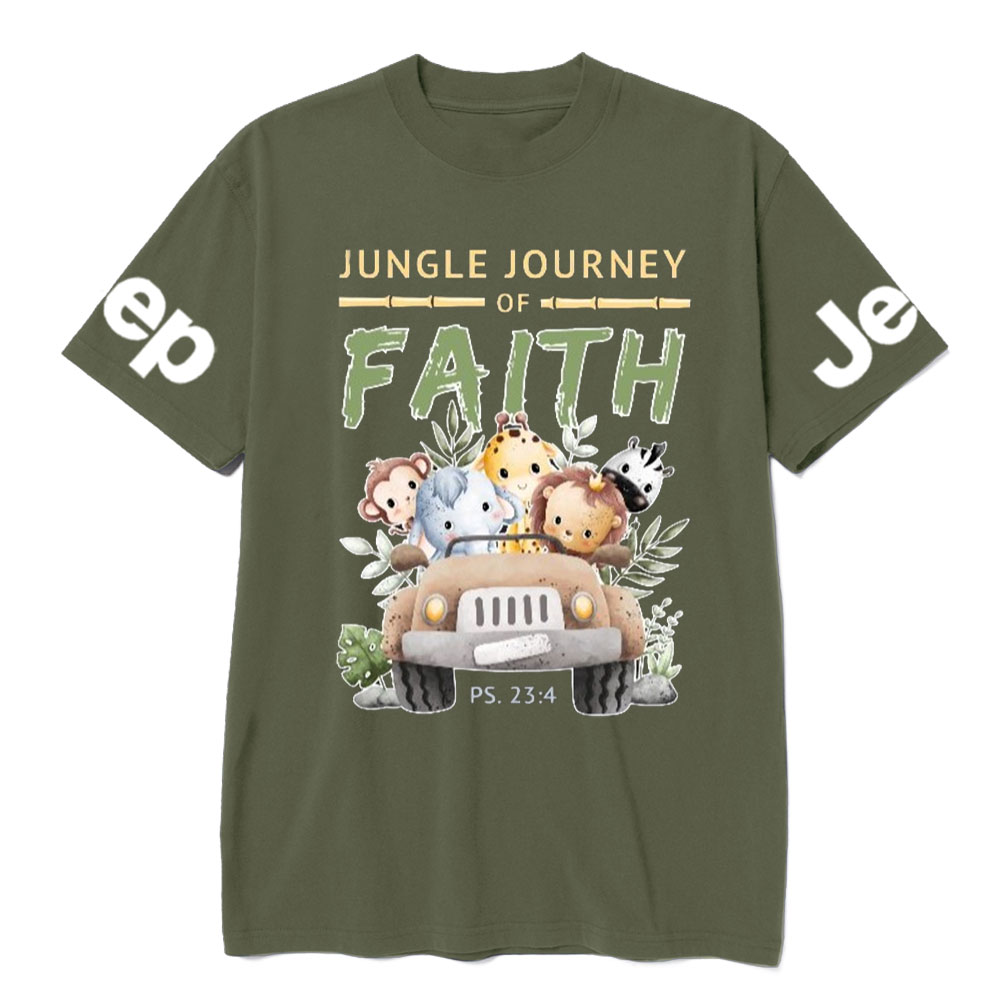 Jungle Journey of Faith Cute Christian Safari on Unisex Jp T-Shirt