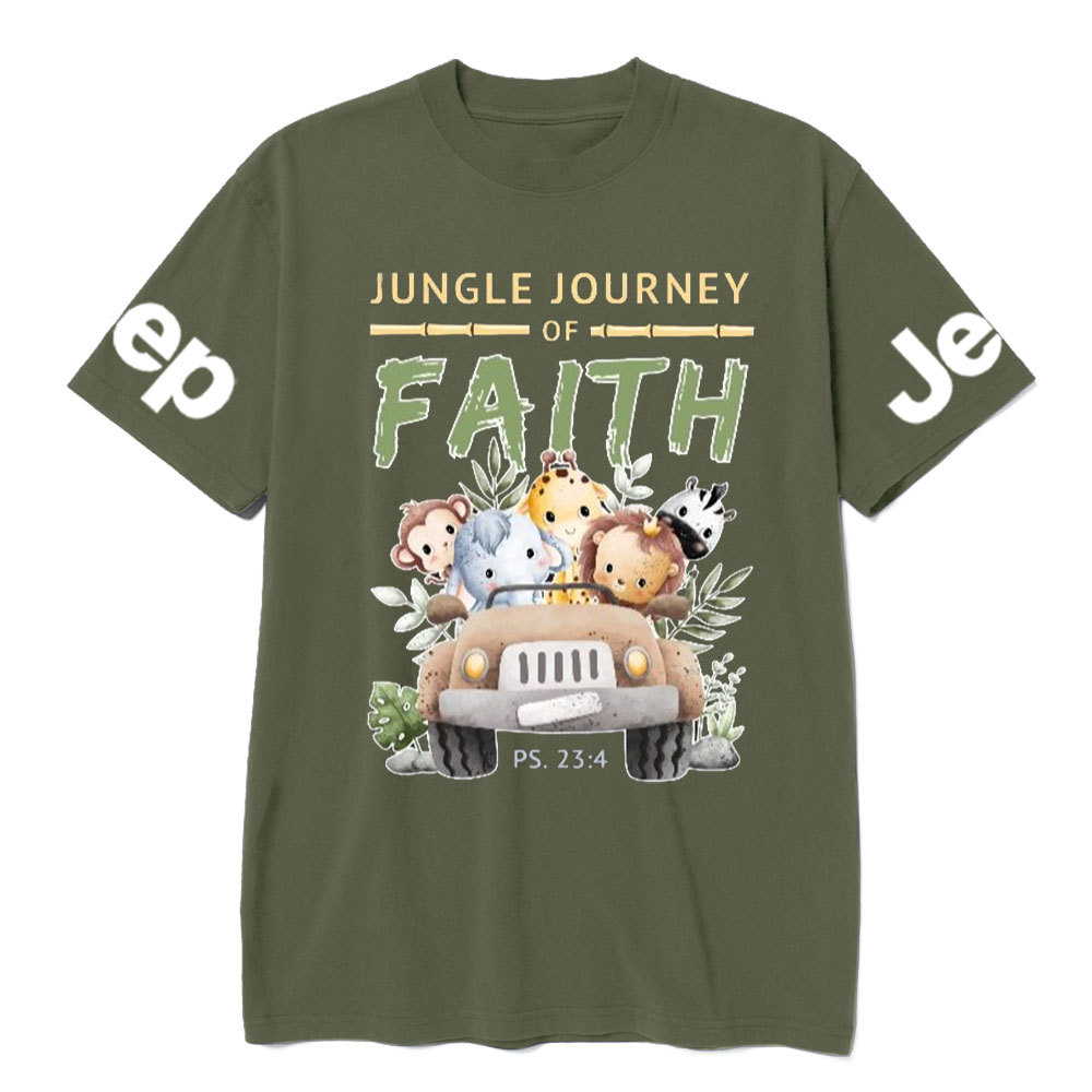 Jungle Journey of Faith Cute Christian Safari on Unisex Jp T-Shirt