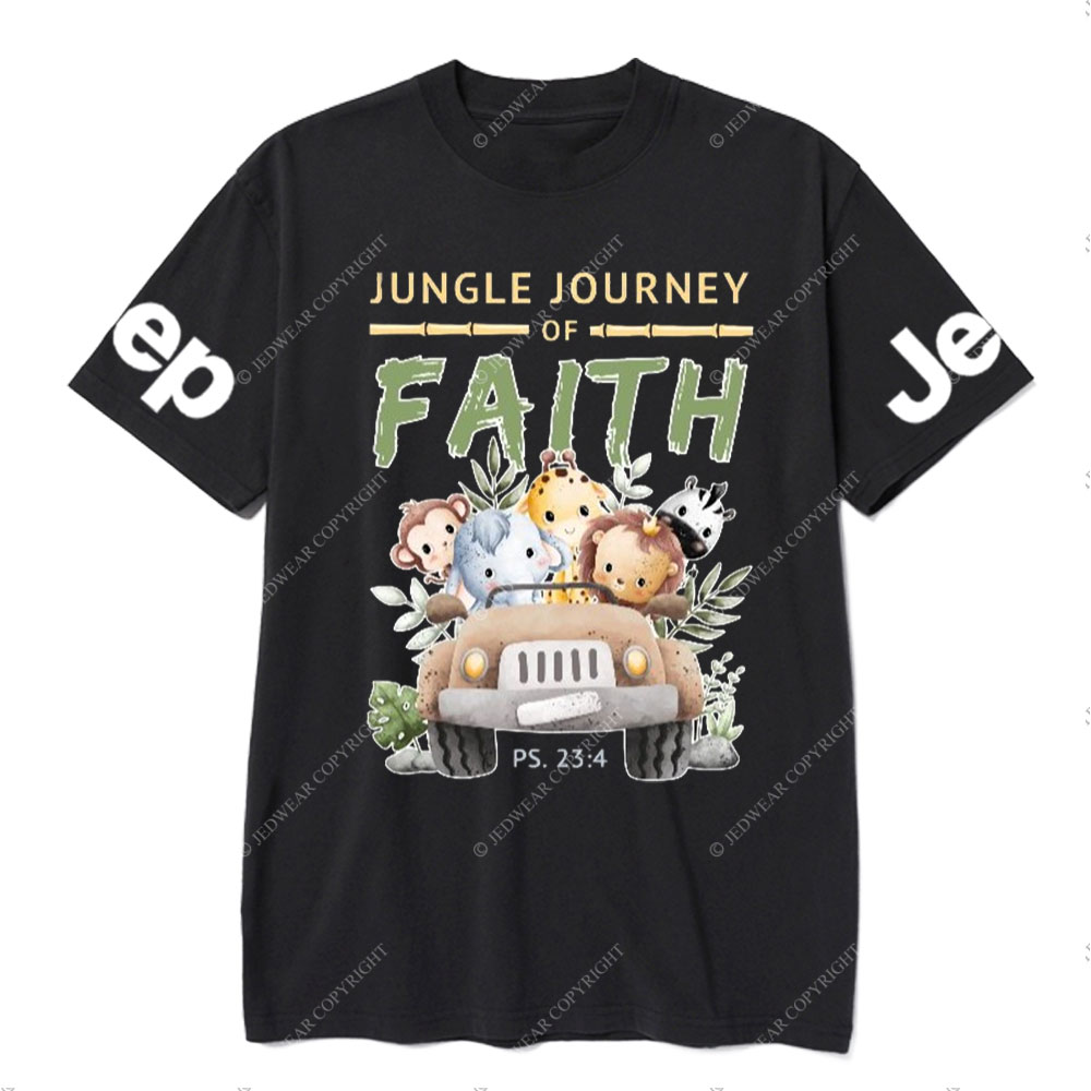 Jungle Journey of Faith Cute Christian Safari on Unisex Jp T-Shirt