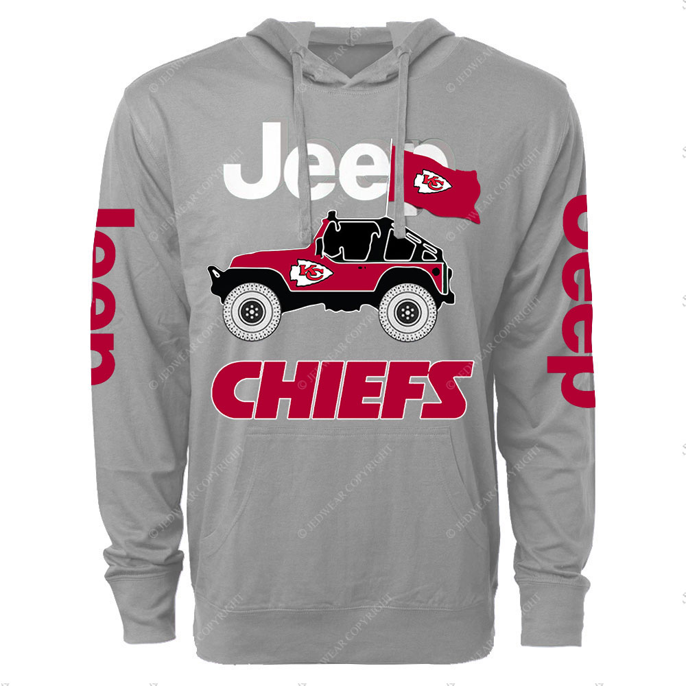 Jp Kansas City Chiefs Flag Oversized Lightweight Hoodie