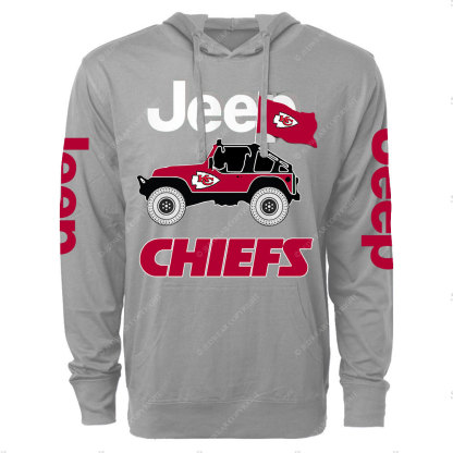Jp Kansas City Chiefs Flag Oversized Lightweight Hoodie
