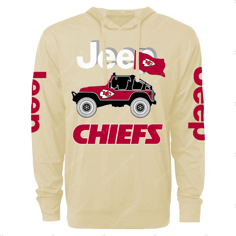 Jp Kansas City Chiefs Flag Oversized Lightweight Hoodie