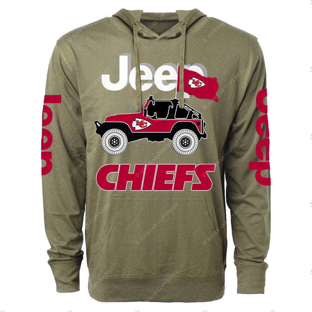 Jp Kansas City Chiefs Flag Oversized Lightweight Hoodie