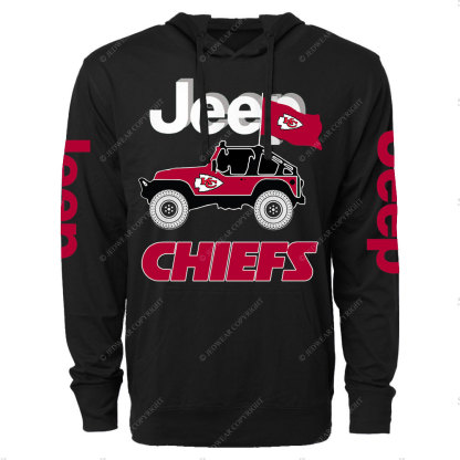 Jp Kansas City Chiefs Flag Oversized Lightweight Hoodie