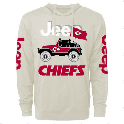 Jp Kansas City Chiefs Flag Oversized Lightweight Hoodie