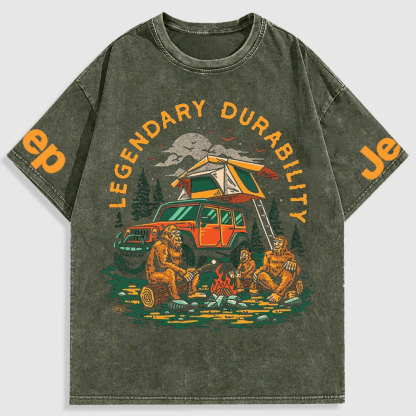 Legendary Durability Jp Camping Dark Washed T-Shirt