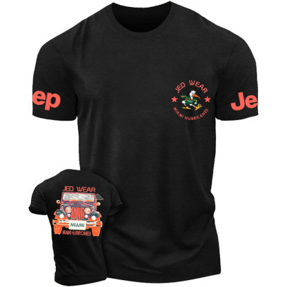 Miami Hurricanes Jp Double Printed T-Shirt