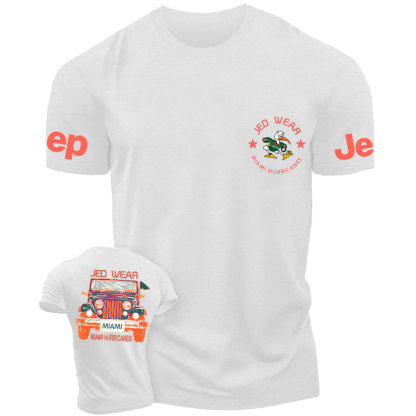 Miami Hurricanes Jp Double Printed T-Shirt