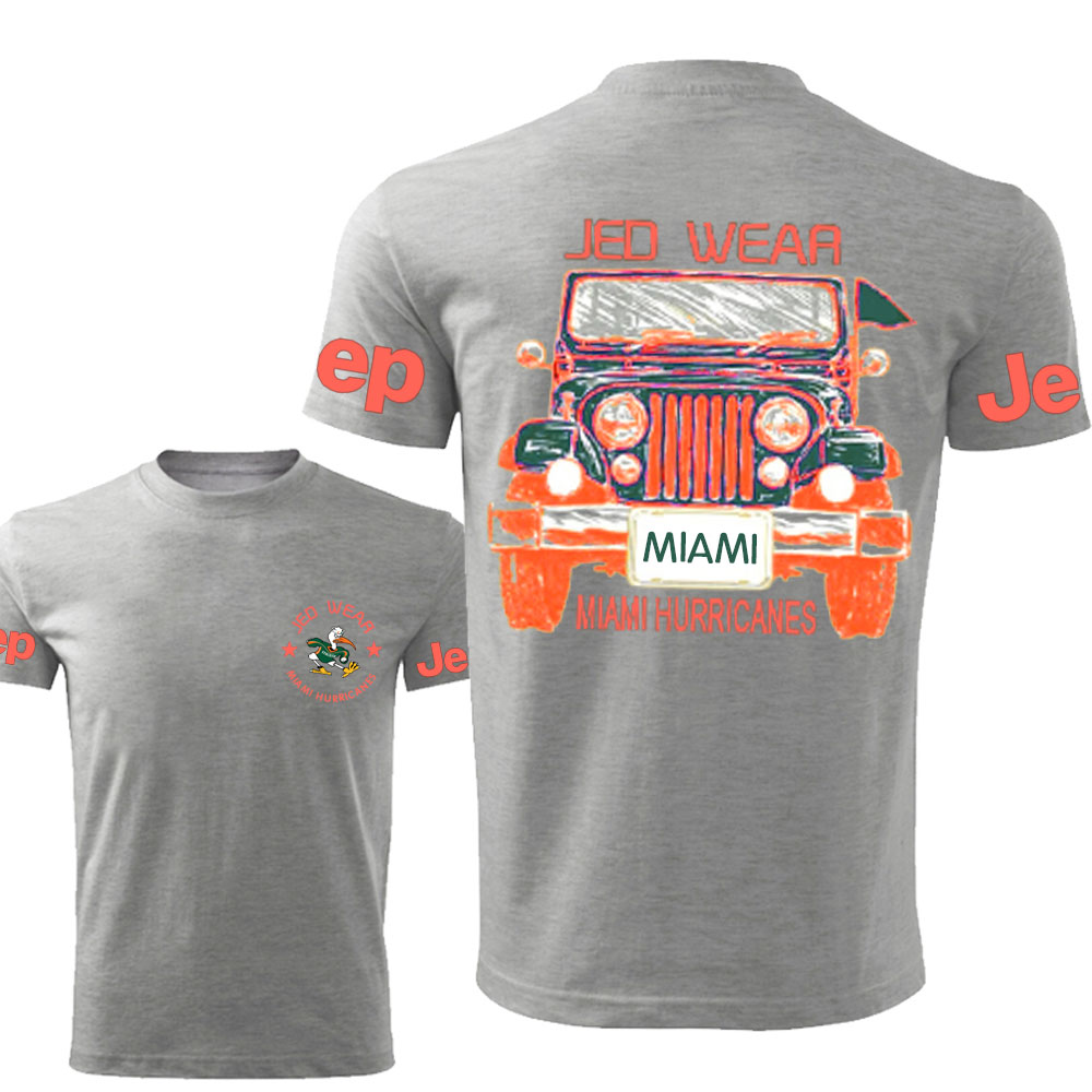 Miami Hurricanes Jp Double Printed T-Shirt