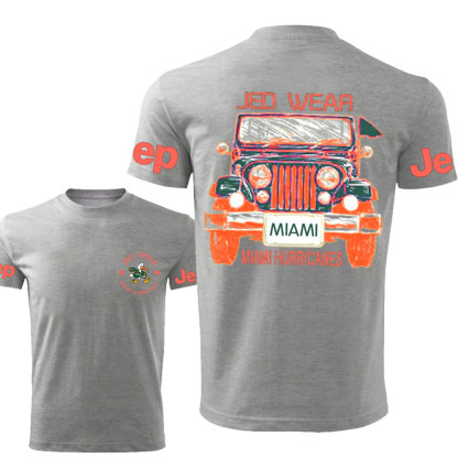 Miami Hurricanes Jp Double Printed T-Shirt