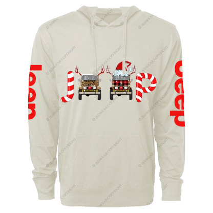 Christmas Leopard Reindeer Jp Oversized Lightweight Hoodie