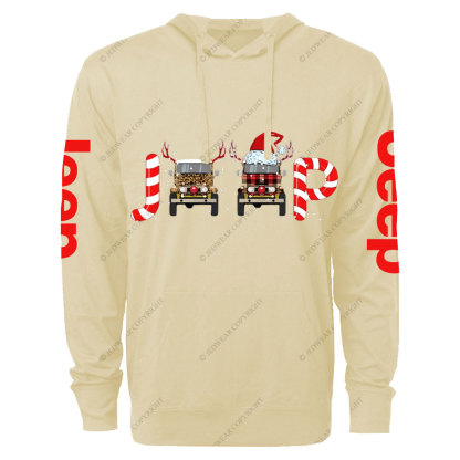 Christmas Leopard Reindeer Jp Oversized Lightweight Hoodie