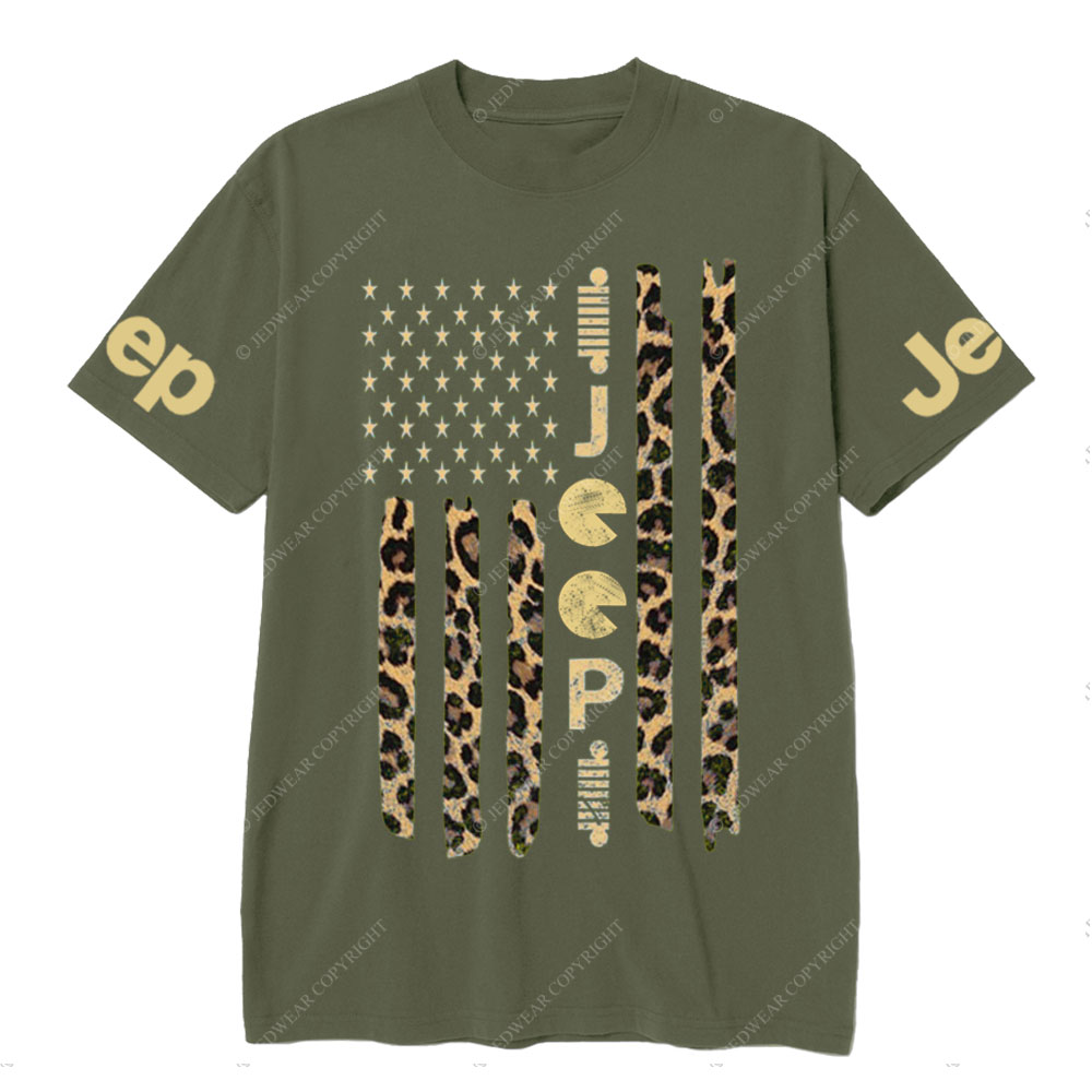 Jp Leopard American Flag T-shirt
