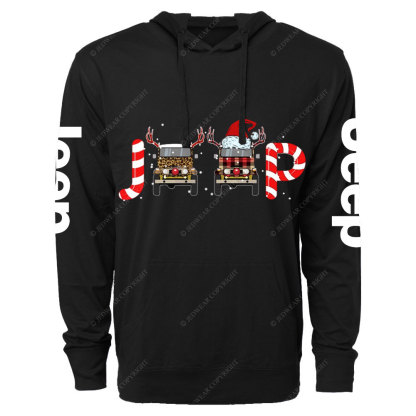 Christmas Leopard Reindeer Jp Oversized Lightweight Hoodie