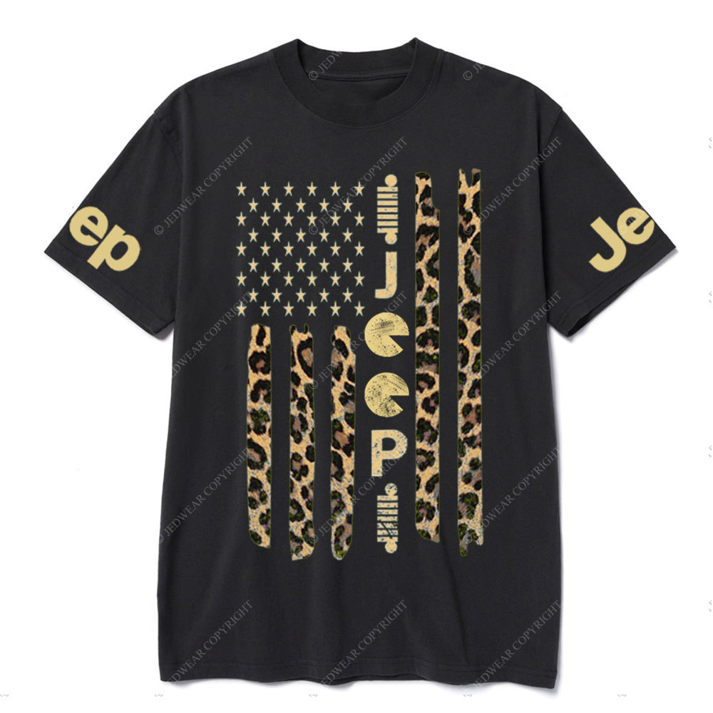 Jp Leopard American Flag T-shirt