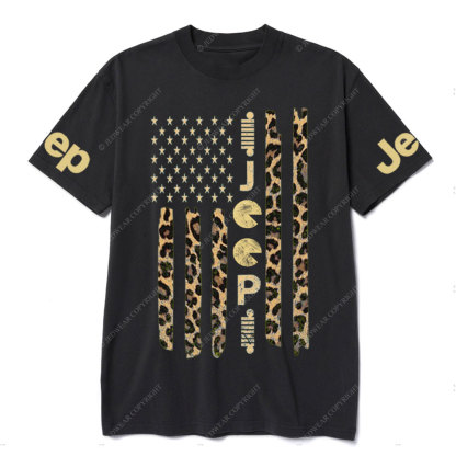 Jp Leopard American Flag T-shirt
