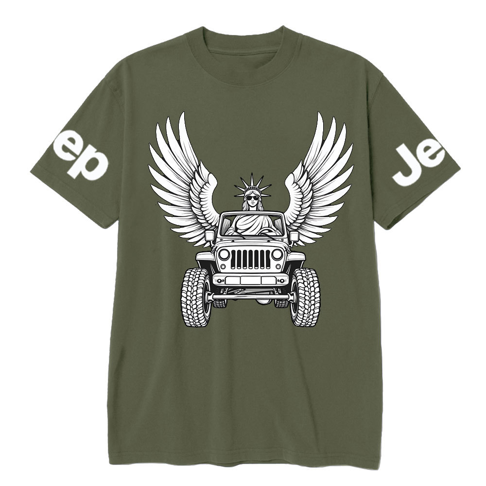 Statue of Liberty Driving a Flying JpT-Shirt