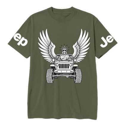 Statue of Liberty Driving a Flying JpT-Shirt