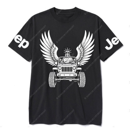Statue of Liberty Driving a Flying JpT-Shirt