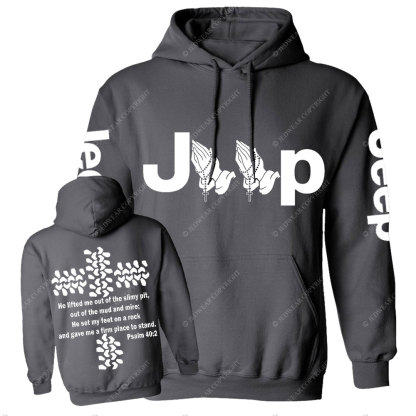 Jp Pray He Lifted Me Out Of the Slimy Pit Casual Hoodie