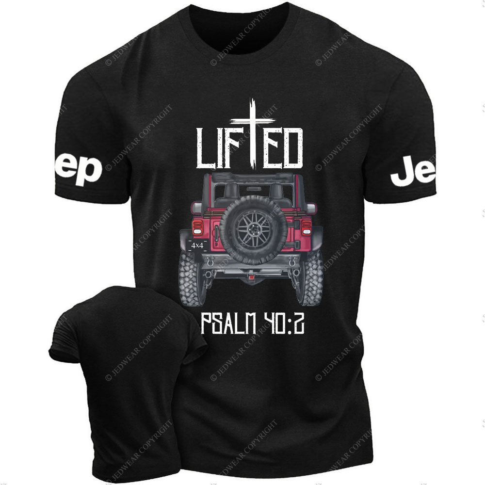 Christian "Lifted" 4x4 Truck Offroad Bible Verse Positive Vibes Jp T-Shirt