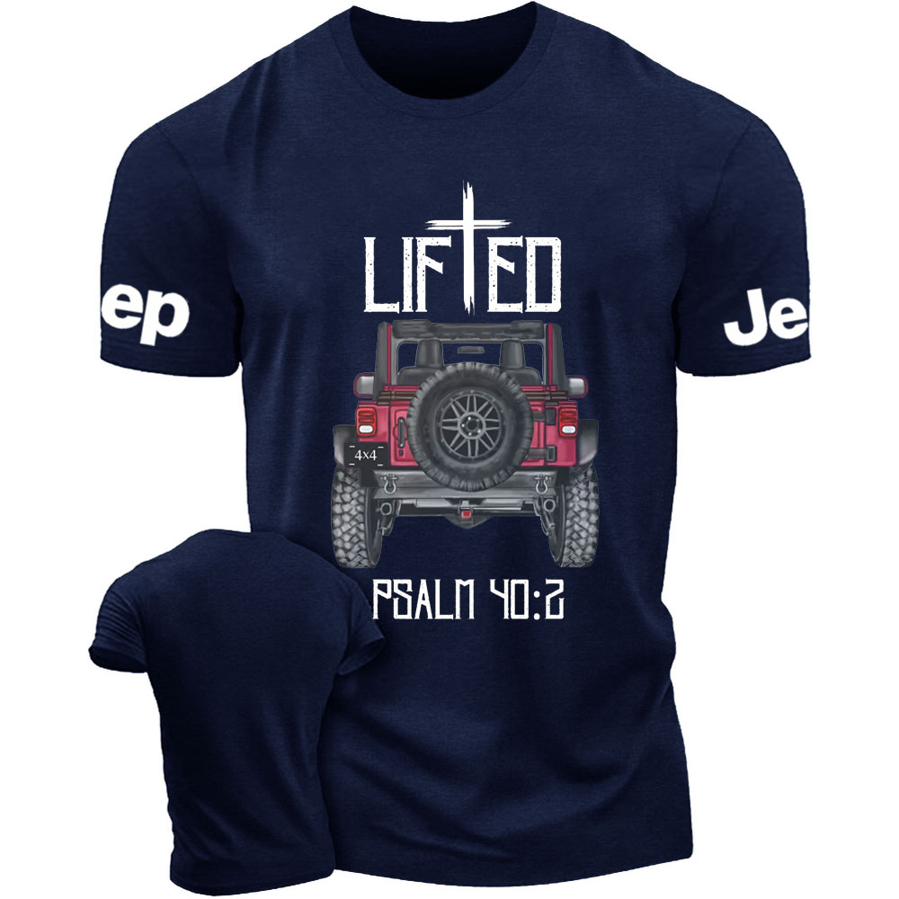 Christian "Lifted" 4x4 Truck Offroad Bible Verse Positive Vibes Jp T-Shirt