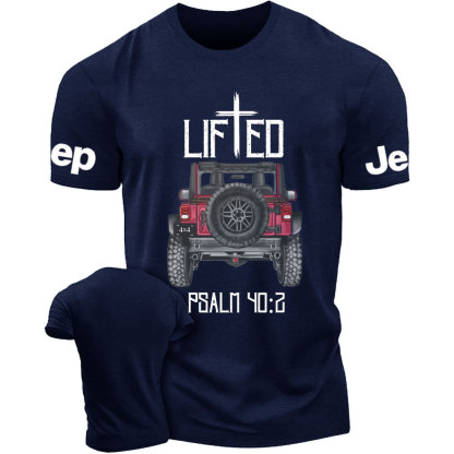 Christian "Lifted" 4x4 Truck Offroad Bible Verse Positive Vibes Jp T-Shirt