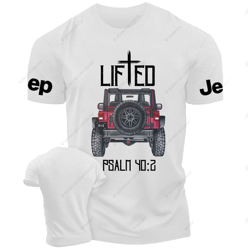 Christian "Lifted" 4x4 Truck Offroad Bible Verse Positive Vibes Jp T-Shirt