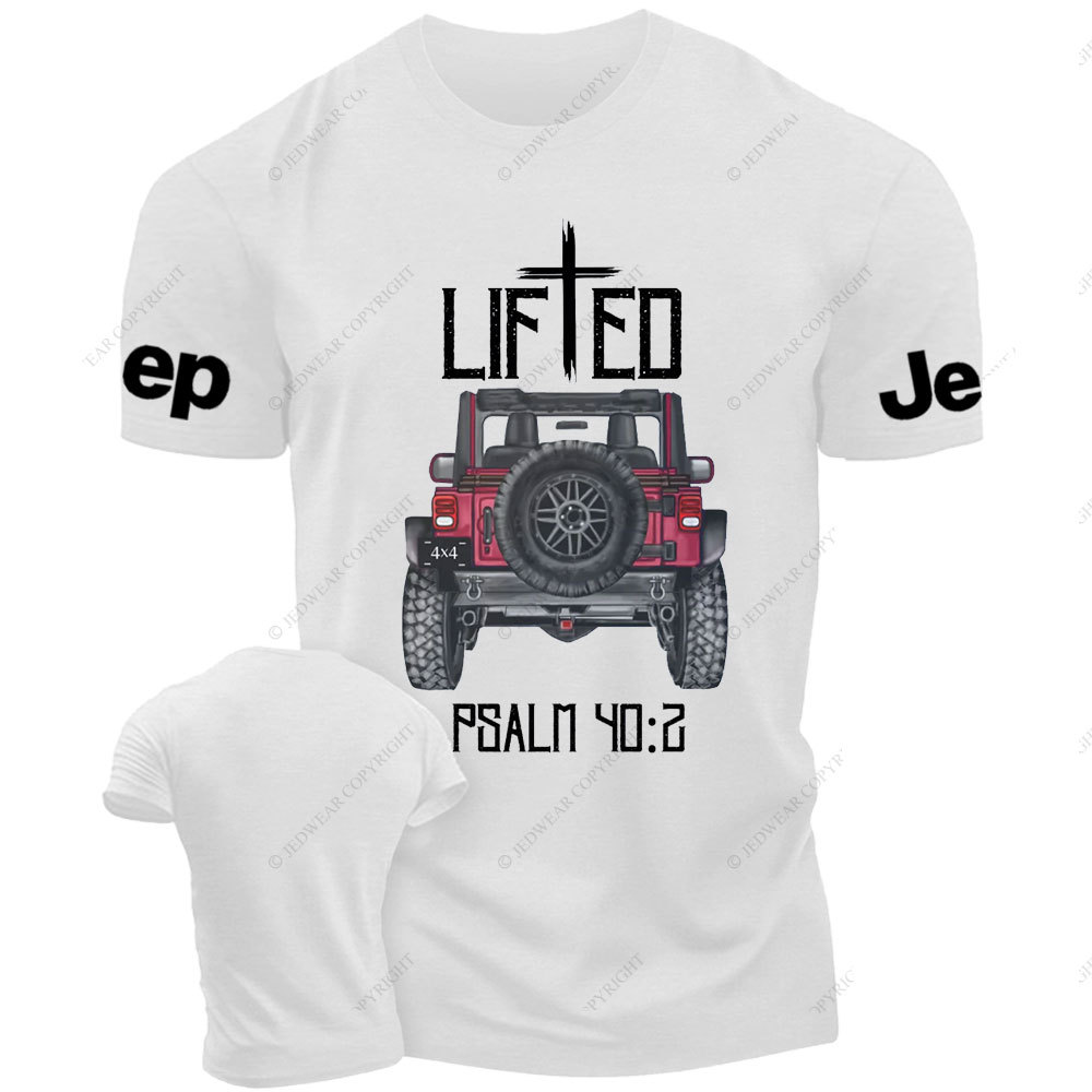 Christian "Lifted" 4x4 Truck Offroad Bible Verse Positive Vibes Jp T-Shirt