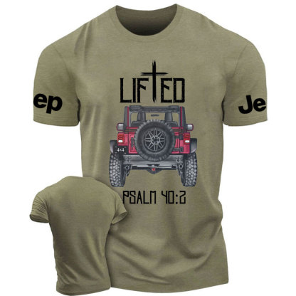 Christian "Lifted" 4x4 Truck Offroad Bible Verse Positive Vibes Jp T-Shirt