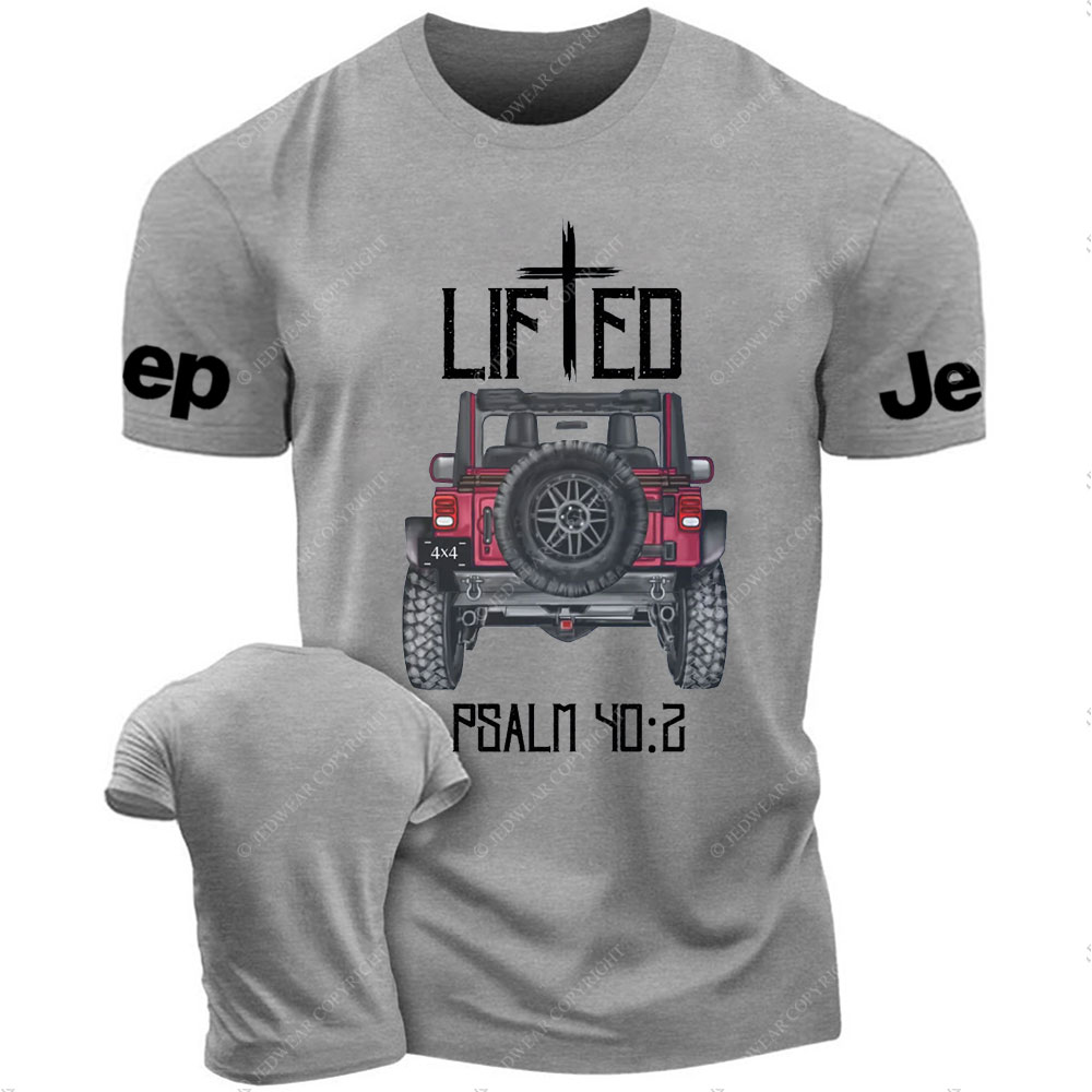 Christian "Lifted" 4x4 Truck Offroad Bible Verse Positive Vibes Jp T-Shirt