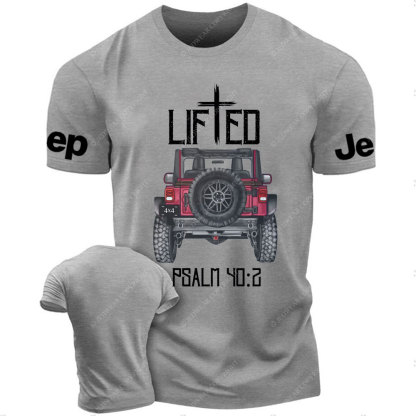 Christian "Lifted" 4x4 Truck Offroad Bible Verse Positive Vibes Jp T-Shirt
