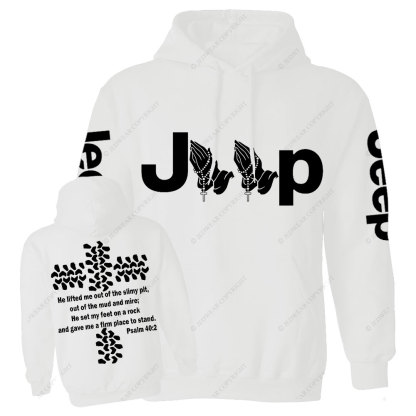 Jp Pray He Lifted Me Out Of the Slimy Pit Casual Hoodie