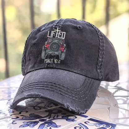 Christian "Lifted" 4x4 Truck Offroad Bible Verse Positive Vibes Jp Baseball Cap