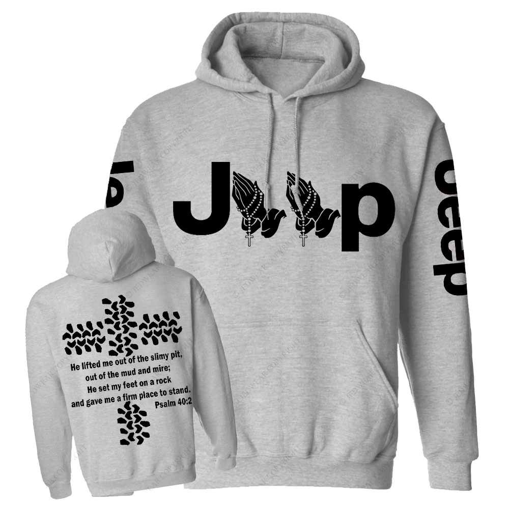 Jp Pray He Lifted Me Out Of the Slimy Pit Casual Hoodie