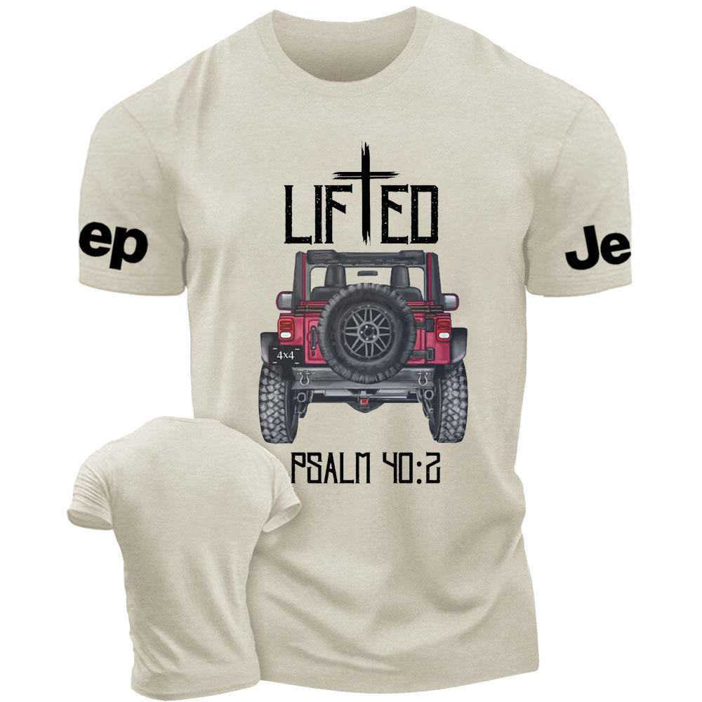 Christian "Lifted" 4x4 Truck Offroad Bible Verse Positive Vibes Jp T-Shirt