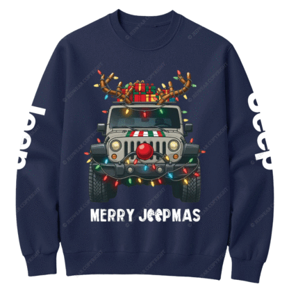 Reindeer Decoration Merry Jpmas Christmas Crew Neck Sweatshirt