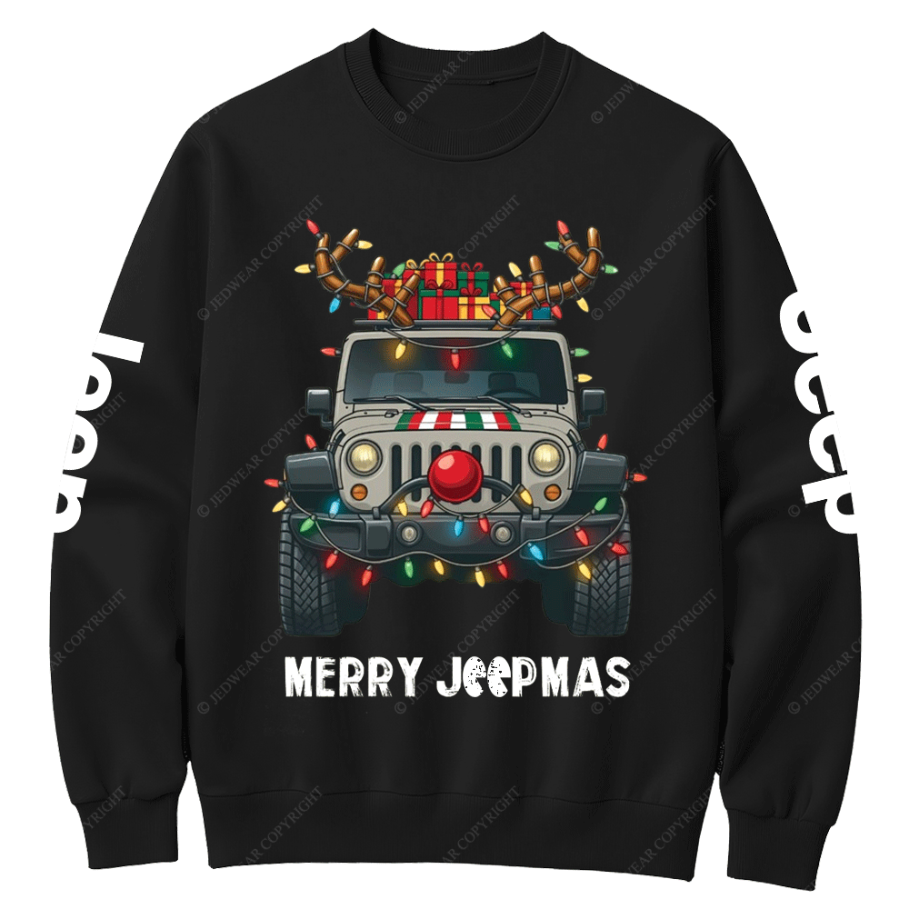 Reindeer Decoration Merry Jpmas Christmas Crew Neck Sweatshirt