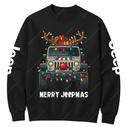 Reindeer Decoration Merry Jpmas Christmas Crew Neck Sweatshirt